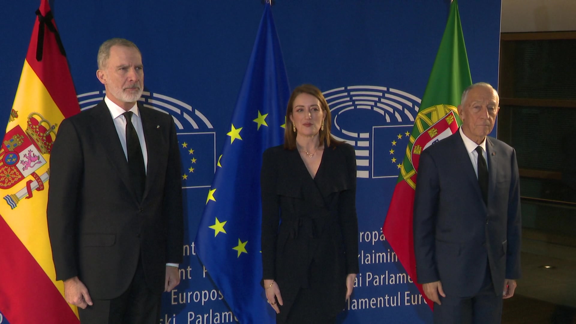 Formal Sitting with His Majesty Felipe VI, King of Spain and Marcelo REBELO DE SOUSA, President of Portugal, 40th anniversary of the accession of Spain and Portugal to the EU: extracts from the meeting with Roberta METSOLA, EP President